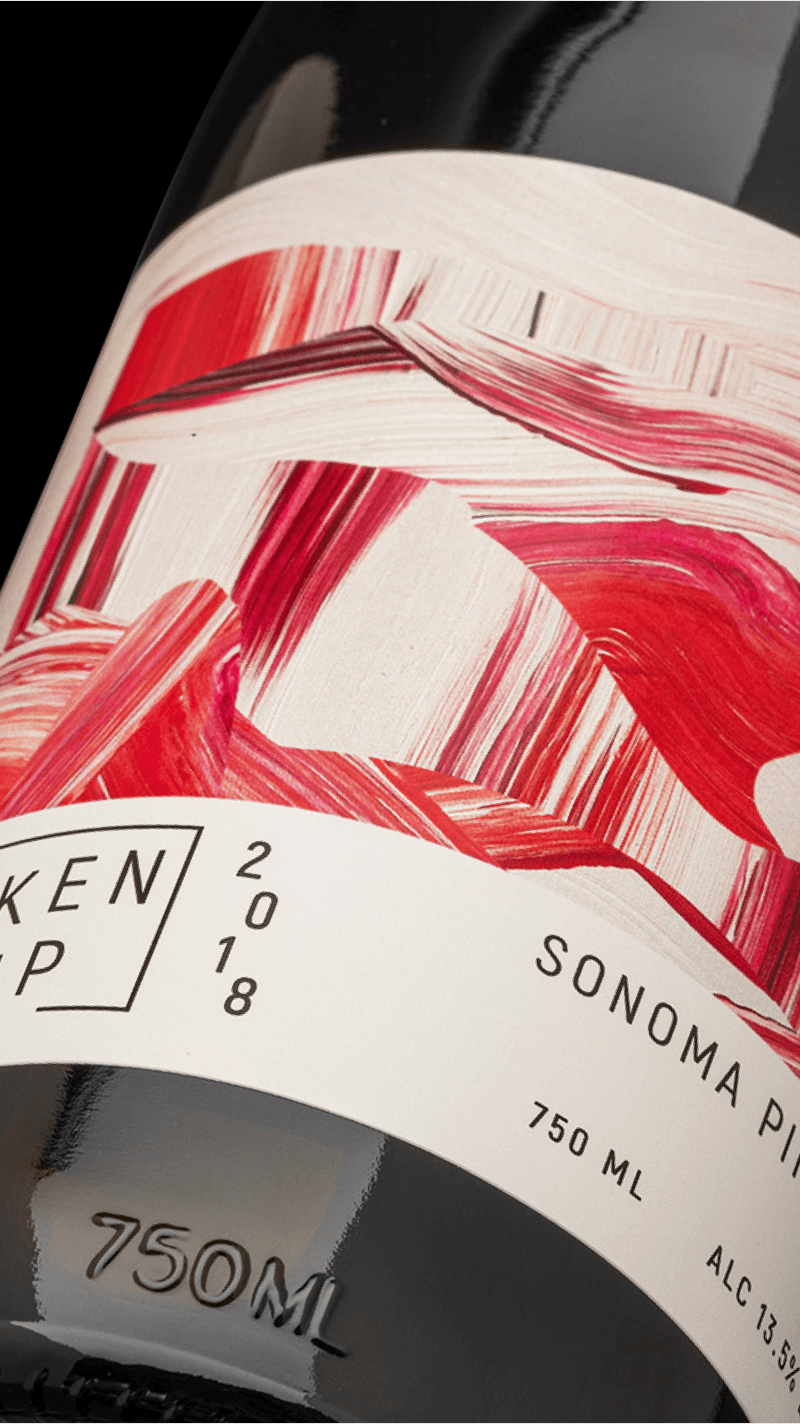 Broken Tulip - Wine Label Design
